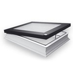 View DEF Electrically Opened Flat Roof Deck Mounted Skylight